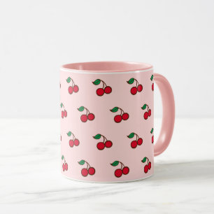 Rosa körsbär kaffemugg