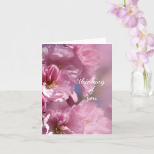 rosa körsbär träd blommar vår bröllop kort