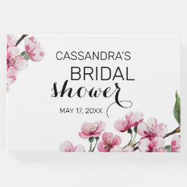 Rosa körsbärsblom Greenery Bröllopsfest  Gästböcker