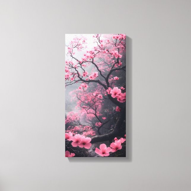Rosa Körsbärsblom Konst på Canvas – Sakuraträd (Framsida)