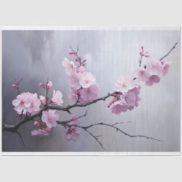 Rosa körsbärsblomgren dimmig silvers himmel