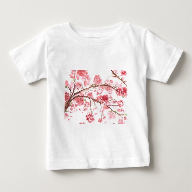 Rosa körsbärsblommor blommig Sakura Girly Tröja (Framsida)