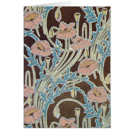 Rosa kort för blommatextildesign