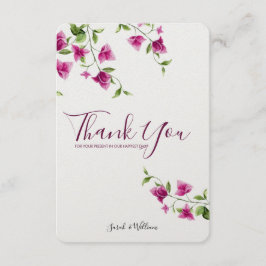 Rosa kort för Bougainvilleablommatack