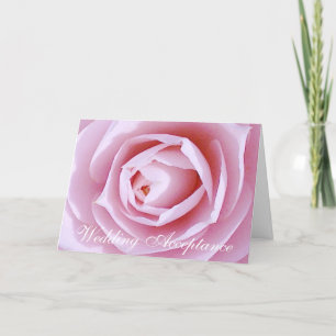 Rosa kort för Camelliabröllopgodtagande