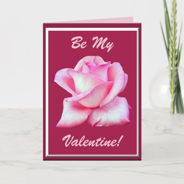 Rosa kort för valentines day (Framsida)