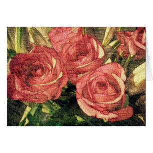 Rosa kort för vintage