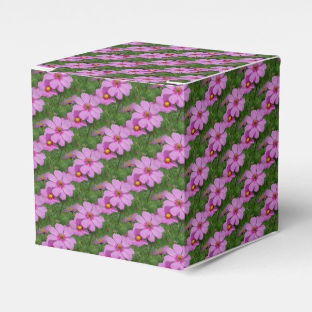 Rosa Kosmosblomma Naturmönster Presentaskar (Framsidan Sidan)