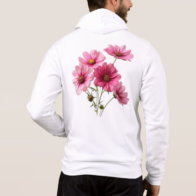 Rosa Kosmosblommor-23456 T Shirt (Baksida)