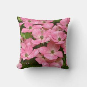 Rosa kousa dogwood blommor dekorativ kudde