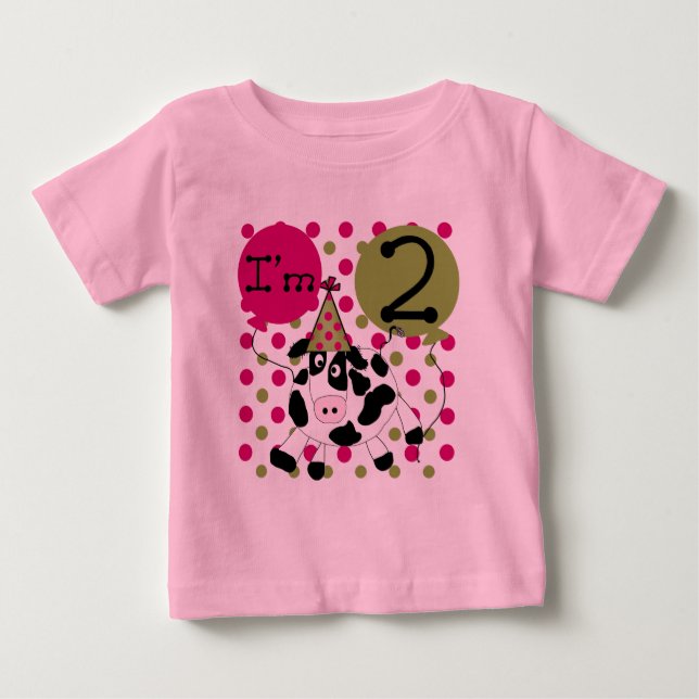 Rosa Kow T-tröjor och gåvor från andra födelsedage Tee Shirt (Framsida)