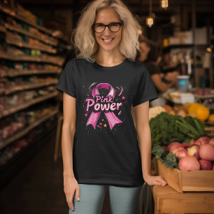 Rosa kraft Bröstcancermedvetenhet T Shirt