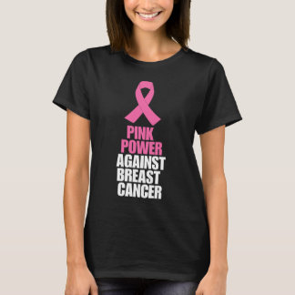 Rosa kraft mot bröstcancer t shirt
