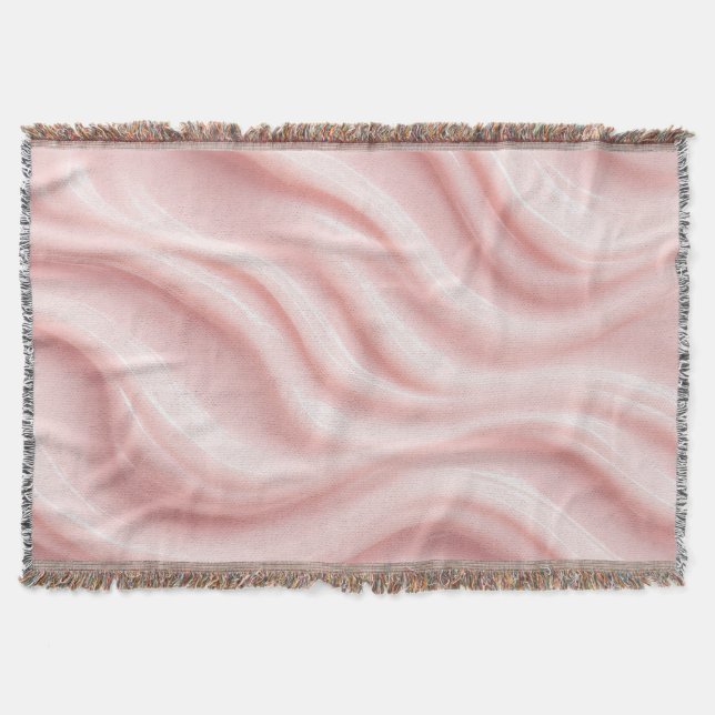 Rosa kräm abstrakt design filt (Framsidan)