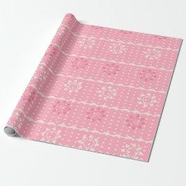 Rosa & kräm Mönster Inpackningspapper Presentpapper