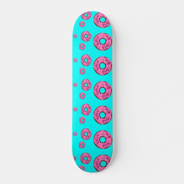 Rosa krämådor mini skateboard bräda 18,5 cm (Framsida)