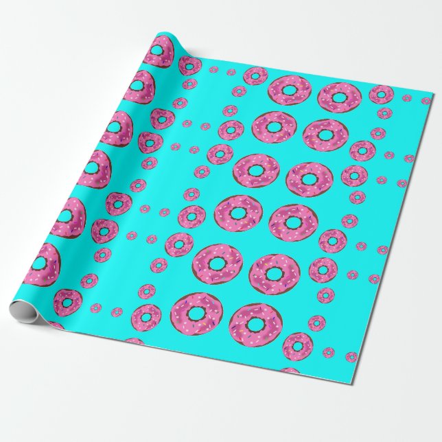 Rosa krämådor presentpapper (Utrullad)