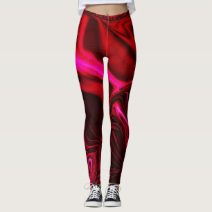 Rosa krämer över rödaktig rosa, lätt krackade leggings