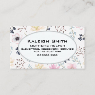 Rosa krämfärgad blommönster på vit Mamma Mu-hjälpa