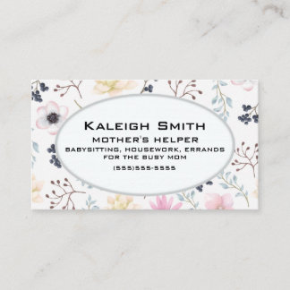 Rosa krämfärgad blommönster på vit Mamma Mu-hjälpa