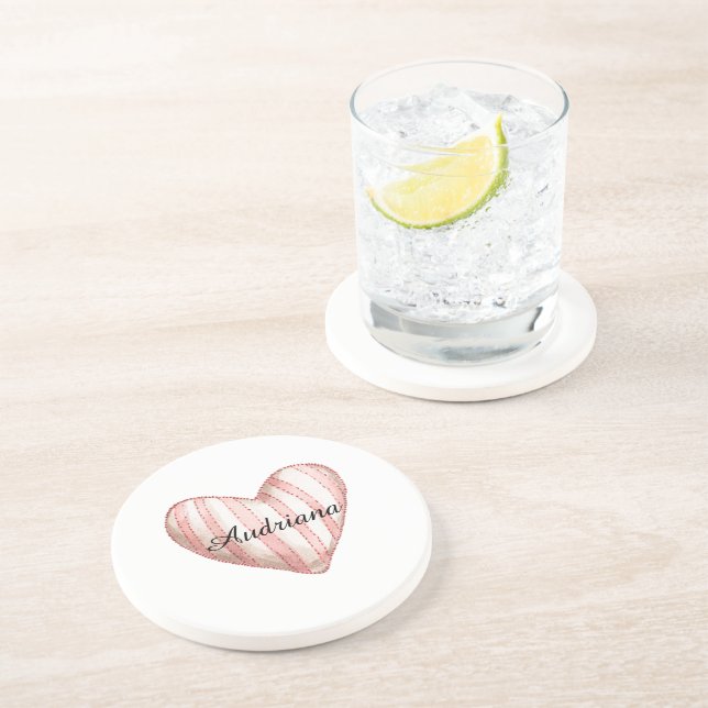 Rosa krämrandigt hjärta underlägg (Sidan)