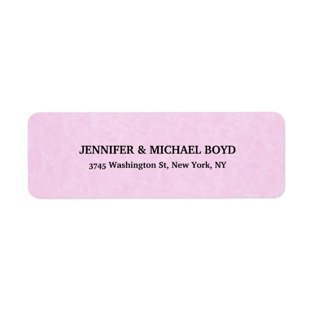 Rosa Kreativ Retro Stil Classical Family Lakan Returadress Etikett (Framsidan)