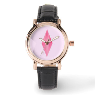 Rosa kristaller armbandsur
