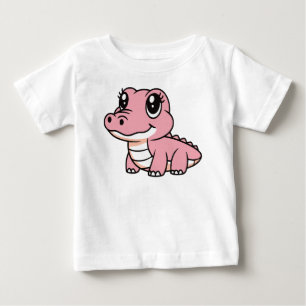 Rosa Krokodil Söt T Shirt