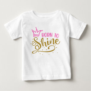 Rosa Krona Golden Heart Born to Shine T Shirt
