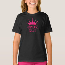 Rosa Krona Princess ... Lägg till namn i T-Shirt