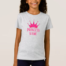 Rosa Krona Princess ... Lägg till namn i T-Shirt