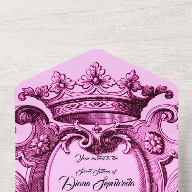 Rosa Krona Royal Princess Sweet 16 (Insida övre)