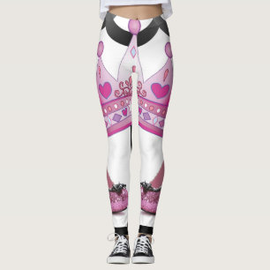 rosa krona skor leggings