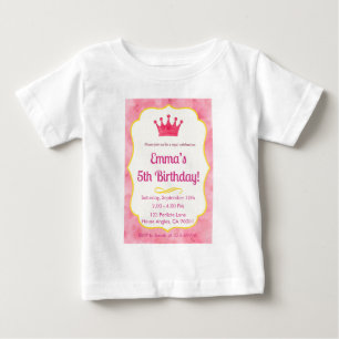 Rosa Kronfödelsedagsinbjudan zazzlemade Magi T Shirt
