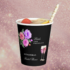 Rosa kronskortsblommor och Prosecco Bröllopsdusch