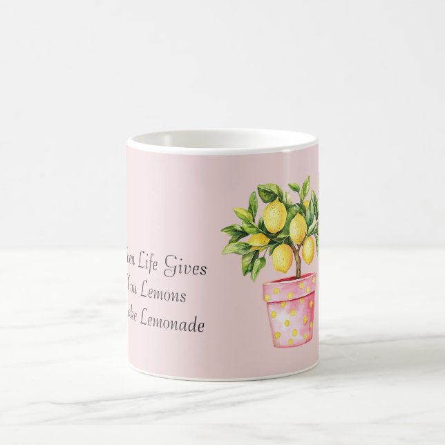 Rosa Kruka Gul Citron Planta Kaffemugg (Center)