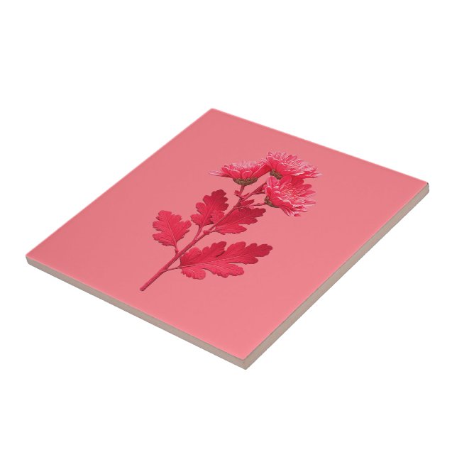 Rosa Krysantemum  Kakelplatta (Sidan)