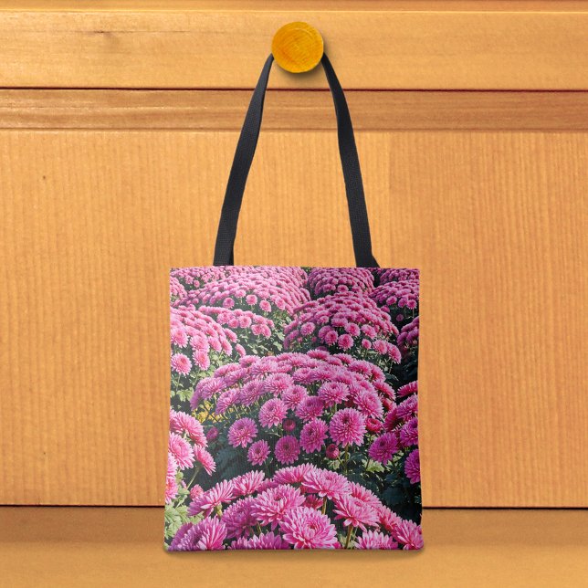 Rosa Krysantemum Väskor (Tote bag with pink chrysanthemums)
