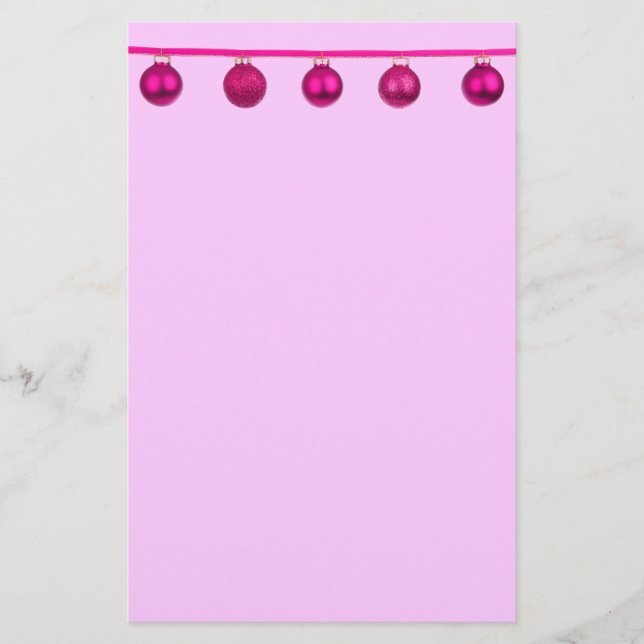 Rosa kulor på ett band julpapper brevpapper (Framsida)