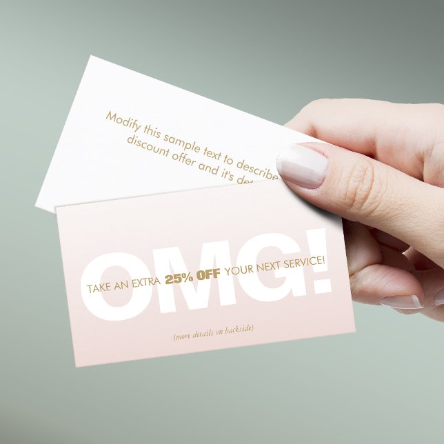 Rosa Kundrabattförmånskupong Salon Spa Rabattkort (Skapare uppladdad)