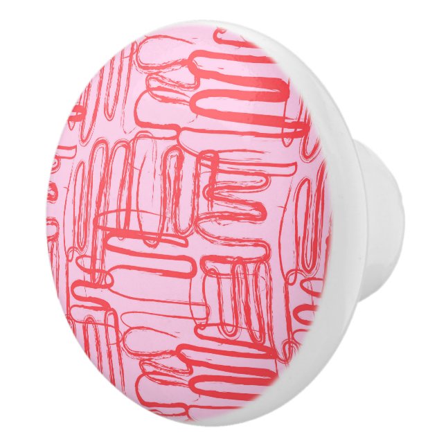 Rosa kurvig vågig abstrakt modern knopp (Höger)