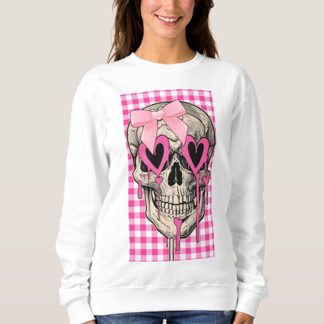 Rosa kuslig Halloween  T Shirt (Framsida)