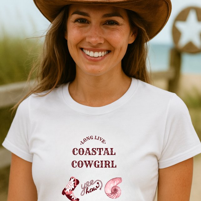 rosa kustcowgirl T-Shirt (Skapare uppladdad)