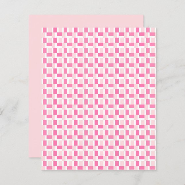 Rosa-kvadrater - Pappra Geometric Scrapbook (Fram/baksida)