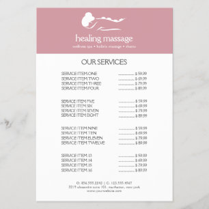 ROSA KVINNA STENMASSAGE Wellness Dagspa Flygblad
