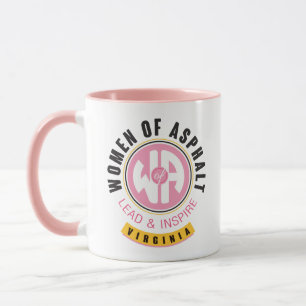 Rosa Kvinnor i Asphalt Virginia Coffee Mugg