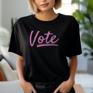 Rosa Kvinnor Omröstning T Shirt