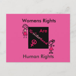 Rosa Kvinnors Höger är mänskliga Högers politiska Vykort