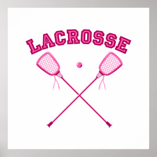 Rosa Lacrosse Logotyp Poster