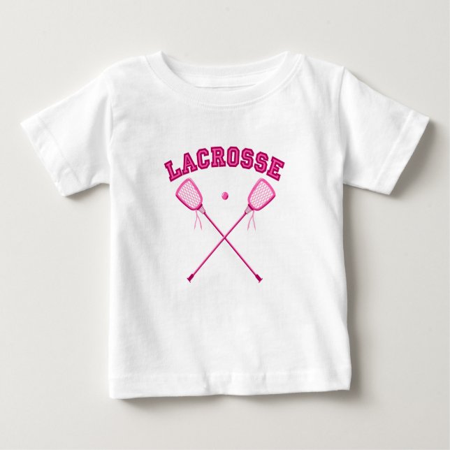 Rosa Lacrosse Logotyp T-shirt (Framsida)